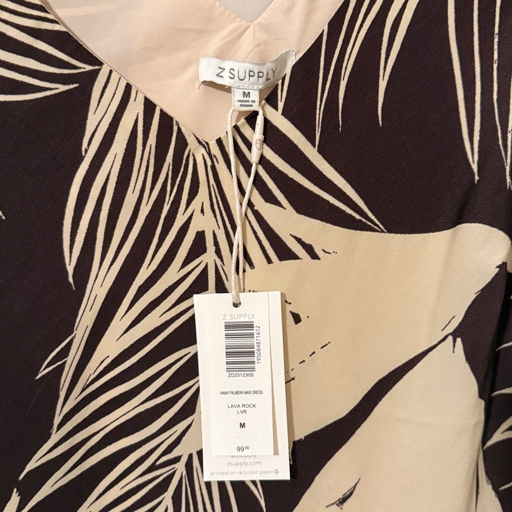 Z Supply Cream and Brown Maxi Dress - Picture 3 of 4